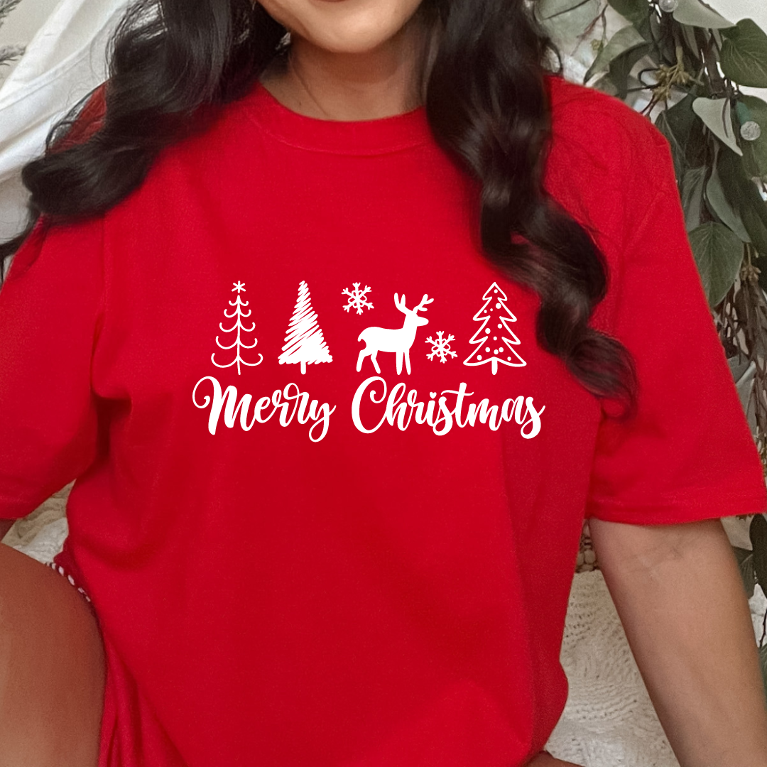 Merry Christmas Trees & Deers T-Shirt