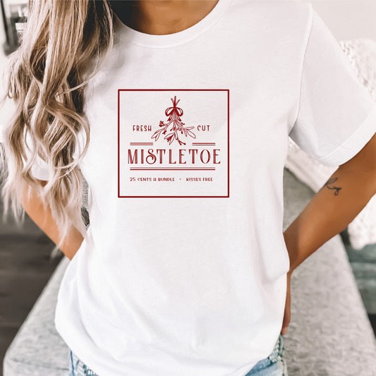 Fresh Cut Mistletoe framed T-Shirt