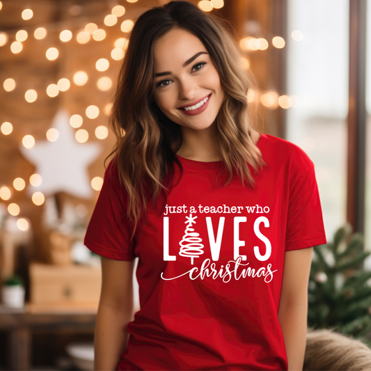 Just a teacher who loves christmas Unisex T-Shirt