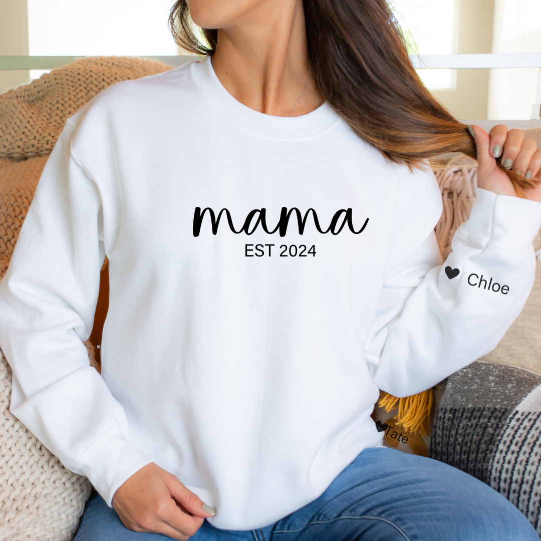 Custom Mama Est 2024 sweatshirt