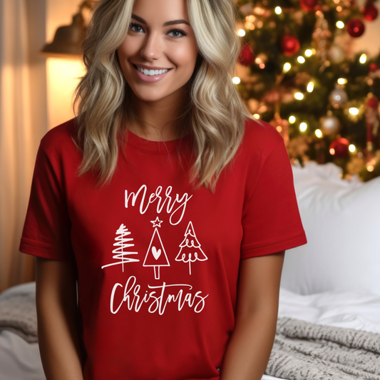 Merry Christmas  3 Trees T-Shirt