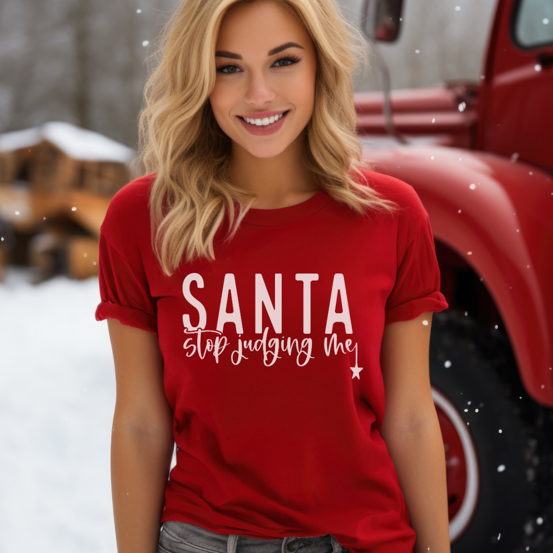 Santa stop judging me  T-Shirt