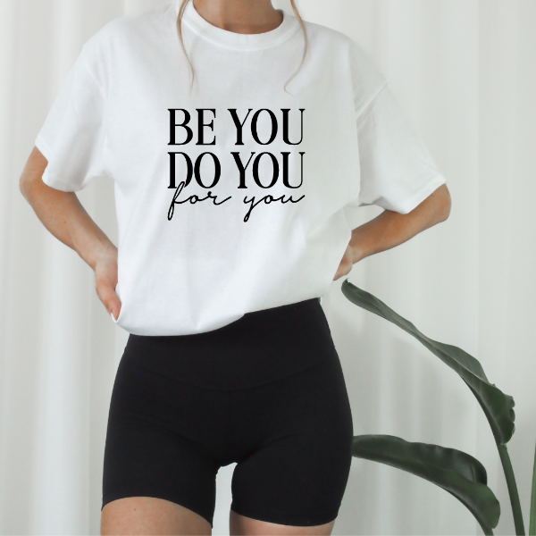 Be You, Do you for you  Always be yourself!  Our Tees are soft & Comfortable to help you feel cozy and relaxed. They come in several colours and true to fit sizes. (Go up a size for a more oversized, relaxed fit)  Unisex T-shirts - suitable for men and women.  Colours available - White, Black, Indigo Blue, Military Green, Sand, Natural, Navy, Red, or Grey Tee