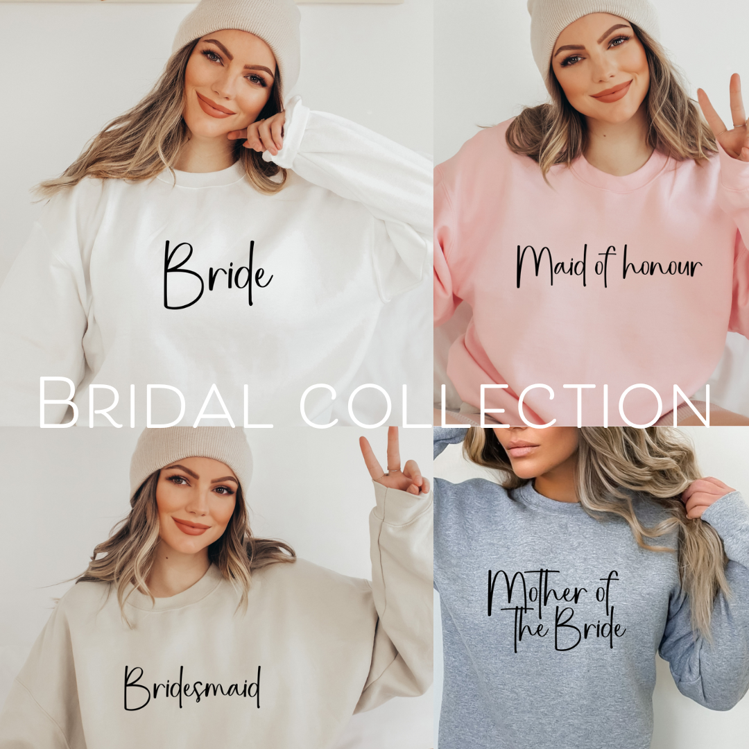 Bridal Party Collection sweatshirts (set of 4)