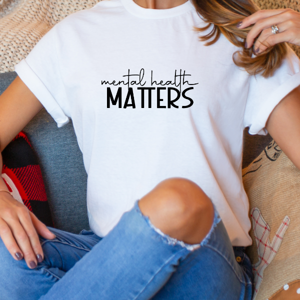 Mental Health Matters  Show your support and let the world know that mental health matters!  Our Mental Health Matters Tees are soft & Comfortable to help you feel cozy and relaxed. They come in several colours and true to fit sizes. (Go up a size for a more oversized, relaxed fit)  Unisex T-shirts - suitable for men and women.