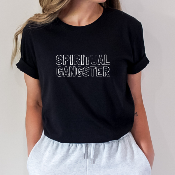 Spiritual Gangster (Varisty) T-shirt  We have a great selection of t-shirts with Christian phrases and other Faith inspired messages.  Our Tees are soft & Comfortable to help you feel cozy and relaxed. They come in several colours and true to fit sizes. (Go up a size for a more oversized, relaxed fit)  Unisex T-shirts - suitable for men and women.