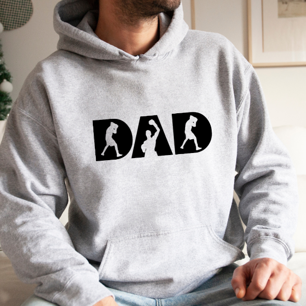 Boxer Dad Hoodie    Our hoodies are soft & Comfortable to help you feel cozy and relaxed. They come in several colours and true to fit sizes. (Go up a size for a more oversized, relaxed fit)  Unisex Hoodie - suitable for men and women.  This design is also available on Tees and sweatshirts.