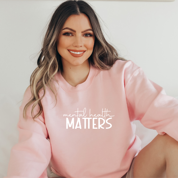 Mental Health Matters Sweatshirt  Looking for a sweatshirt with an empowering message to show your support for mental health? Let the world know that mental health matters with this cool sweatshirt!